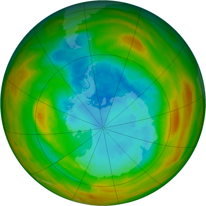 Antarctic ozone map for 06 September 1979